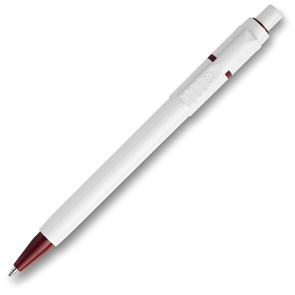 Balpen Baron hardcolour - Wit / Donkerrood
