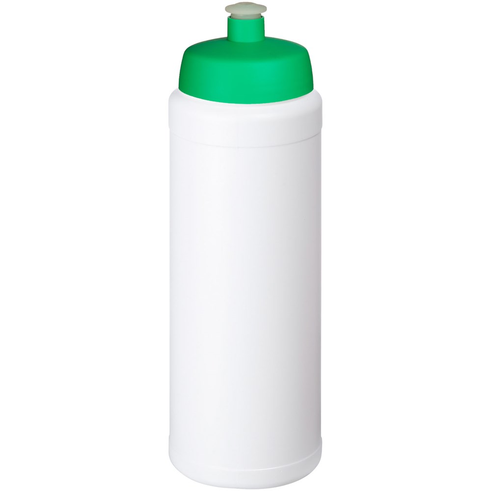Baseline® Plus grip 750 ml sportfles met sportdeksel - Wit, Groen