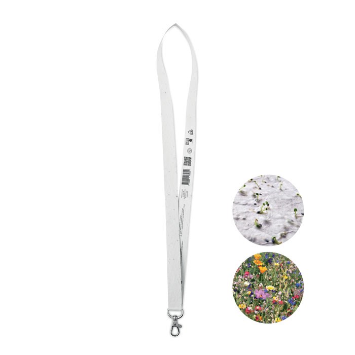 LANSEE - Zaadpapier lanyard met haak