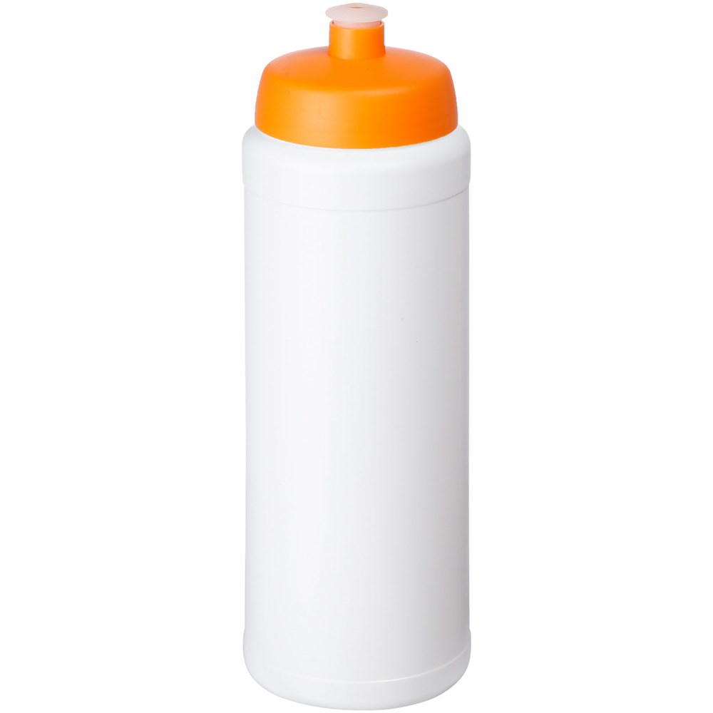 Baseline® Plus grip 750 ml sportfles met sportdeksel - Wit, Oranje