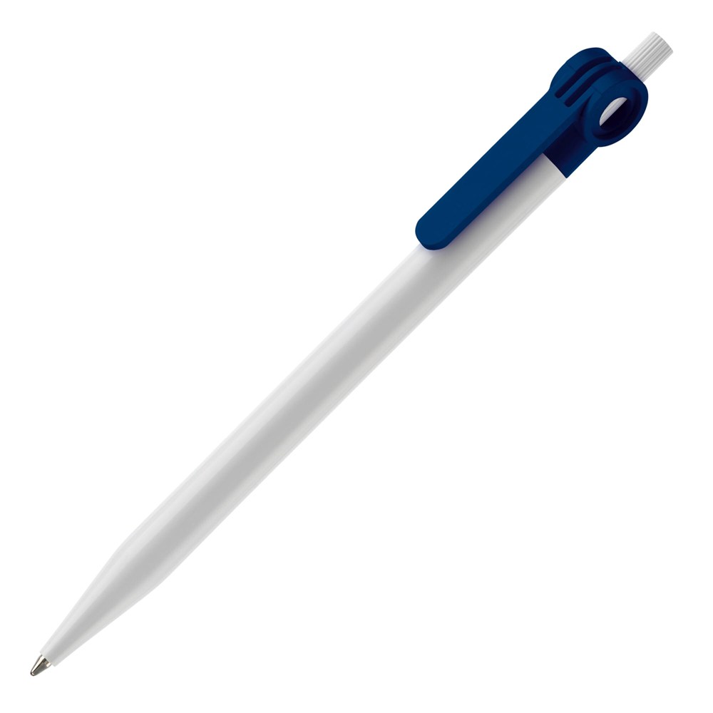 Balpen Futurepoint hardcolour - Wit / Donker Blauw