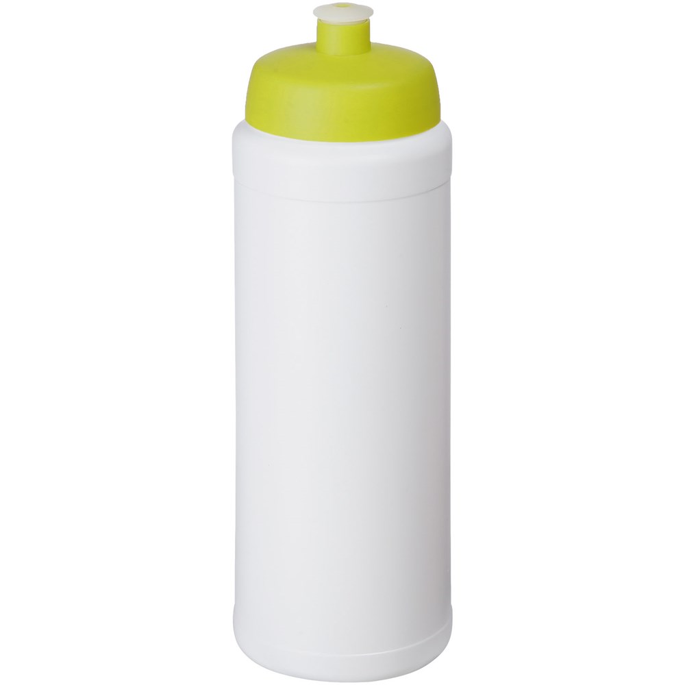 Baseline® Plus grip 750 ml sportfles met sportdeksel - Wit, Lime