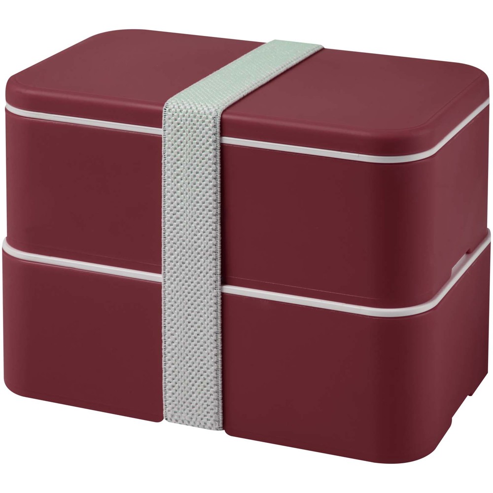MIYO POP dubbellaagse lunchtrommel van 700+700 ml - bordeaux rood