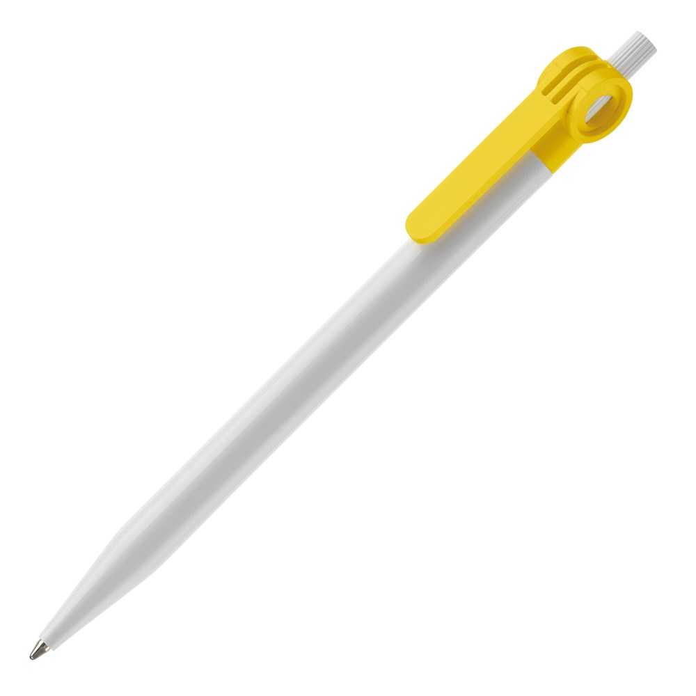 Balpen Futurepoint hardcolour - Wit / Geel