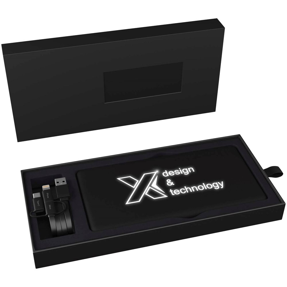 SCX.design P30 8000 mAh powerbank solar met oplichtend logo