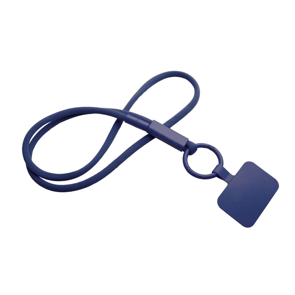 Tubyard lanyard telefoonhouder met gerecyclede plastic buis - Maanlichtblauw