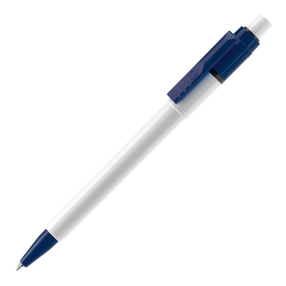 Balpen Baron Colour hardcolour - Wit / Donker Blauw