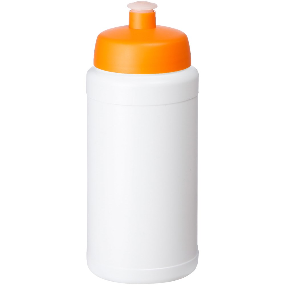 Baseline® Plus 500 ml drinkfles met sportdeksel - Wit, Oranje