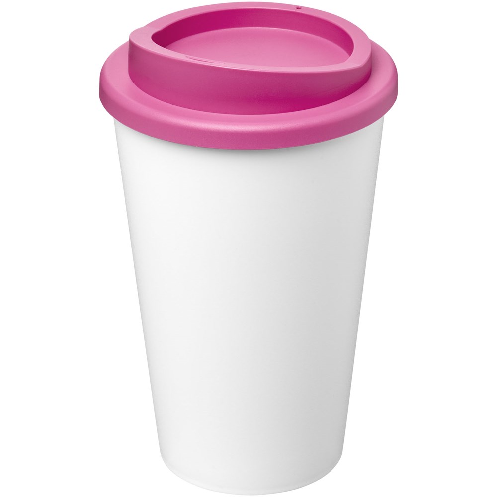 Americano® Eco 350 ml gerecyclede drinkbeker - Wit, Roze