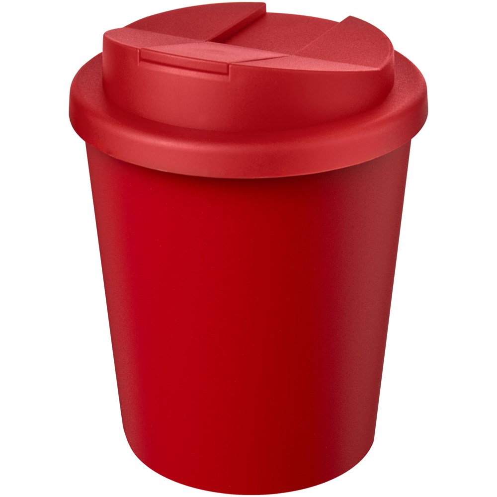 Americano® Espresso Eco 250 ml gerecyclede beker met knoeibestendig deksel  - Rood