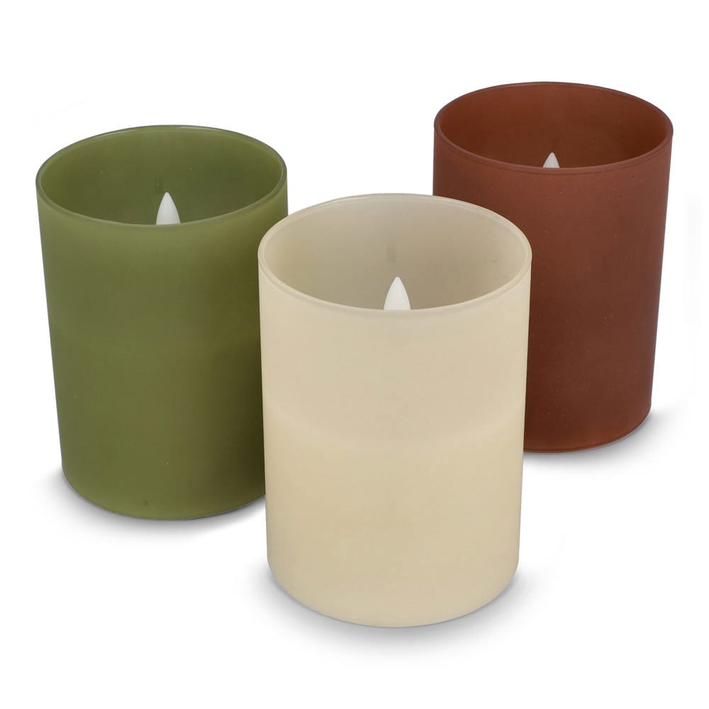 Nyelle oplaadbare LED Wax kaars in glas