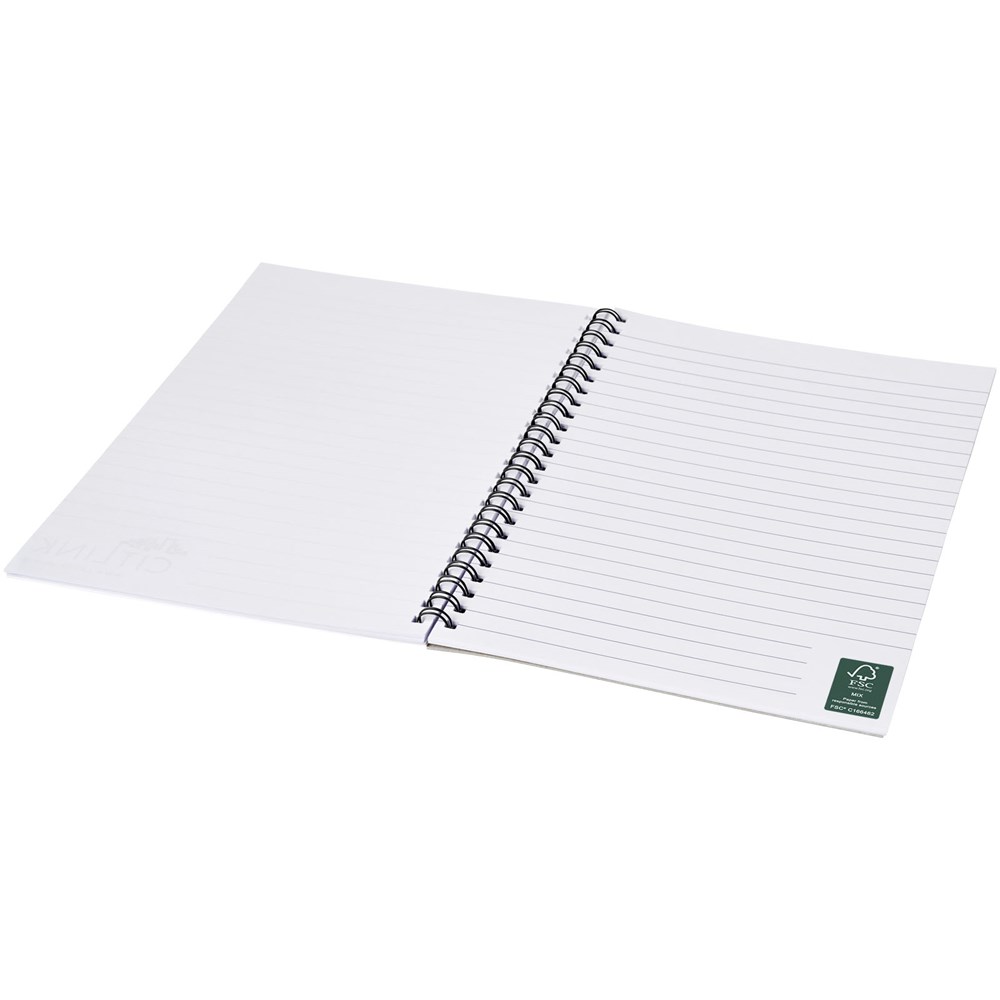 Desk-Mate® A4 spiraal notitieboek met bedrukte achterste omslag