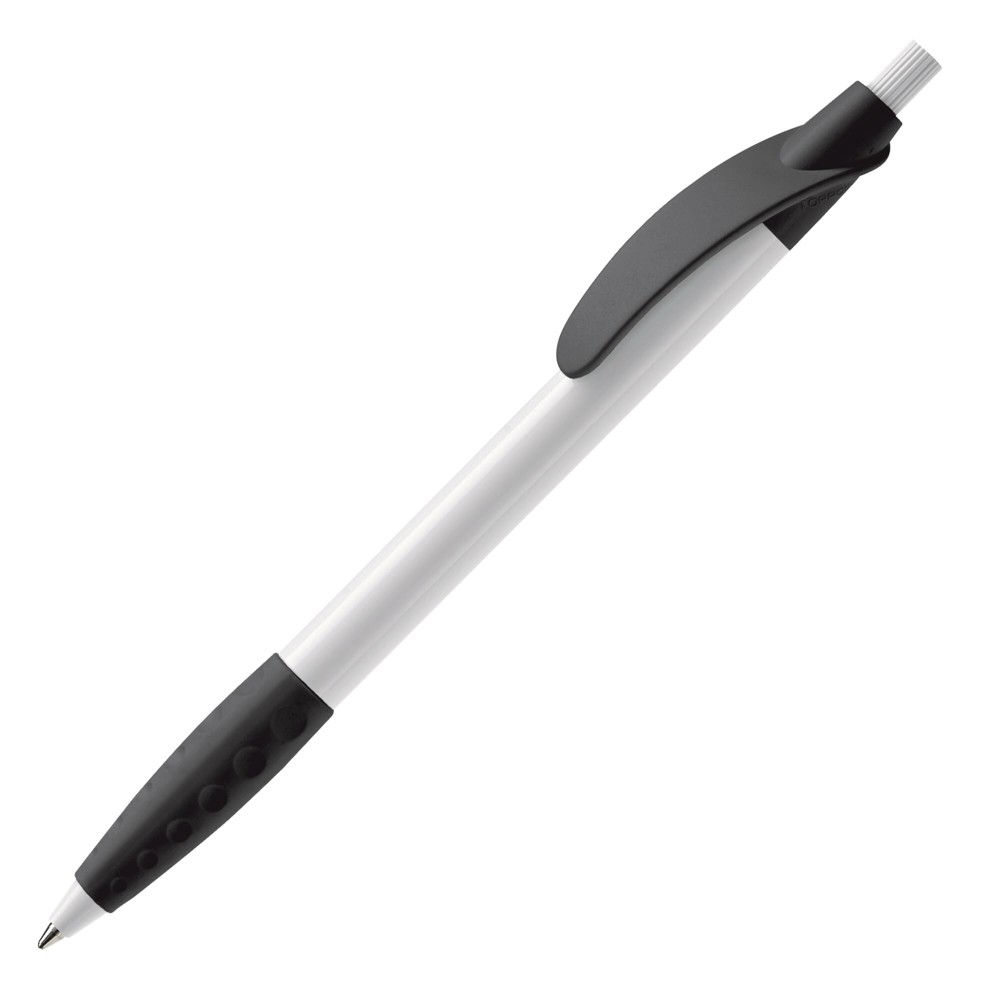 Balpen Cosmo grip hardcolour - Wit / Zwart
