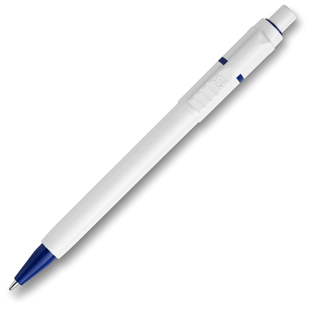 Balpen Baron hardcolour - Wit / Donker Blauw