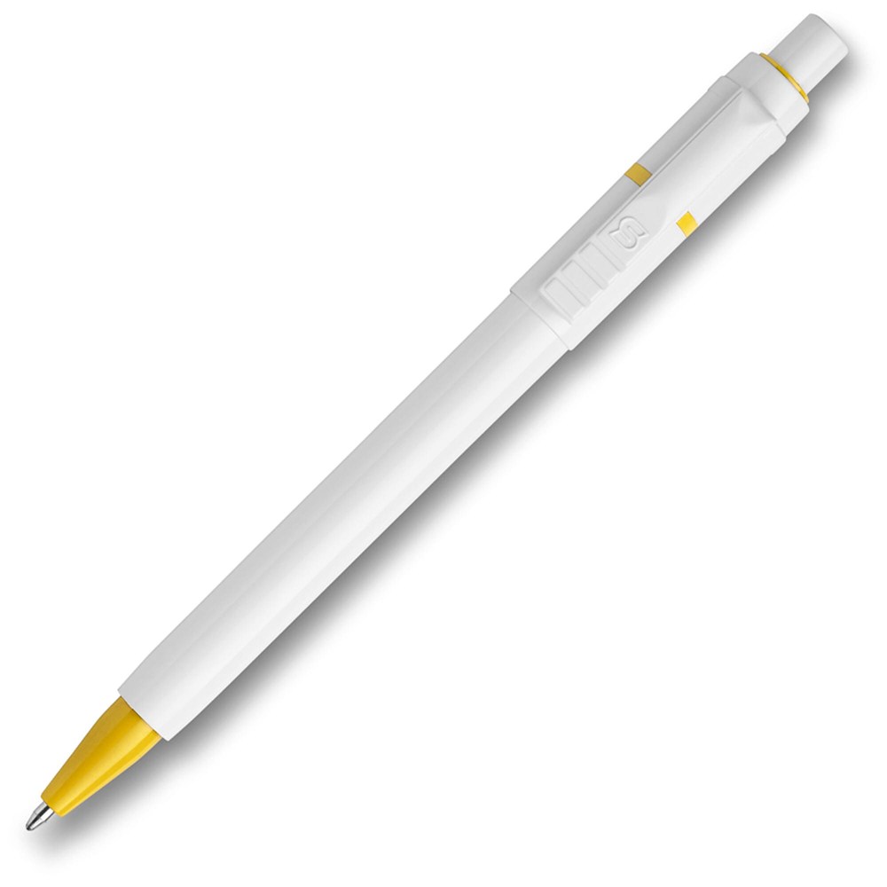 Balpen Baron hardcolour - Wit / Geel