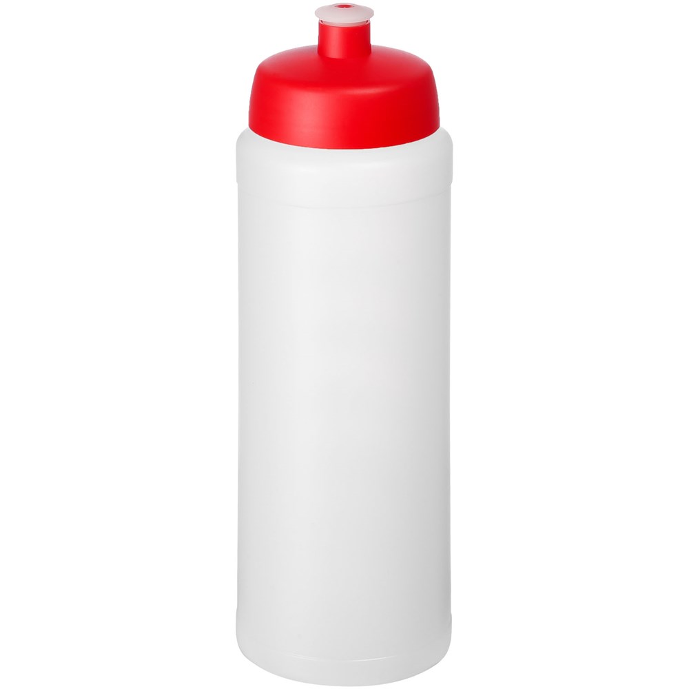 Baseline® Plus grip 750 ml sportfles met sportdeksel - Transparent, Rood