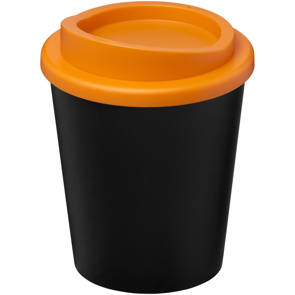 Americano® Espresso Eco 250 ml gerecyclede beker  - Zwart, Oranje